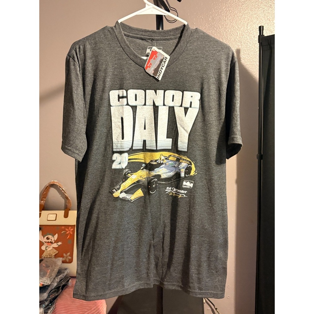 IndyCar Conor Daly Racing T-Shirt, Grey Sz M